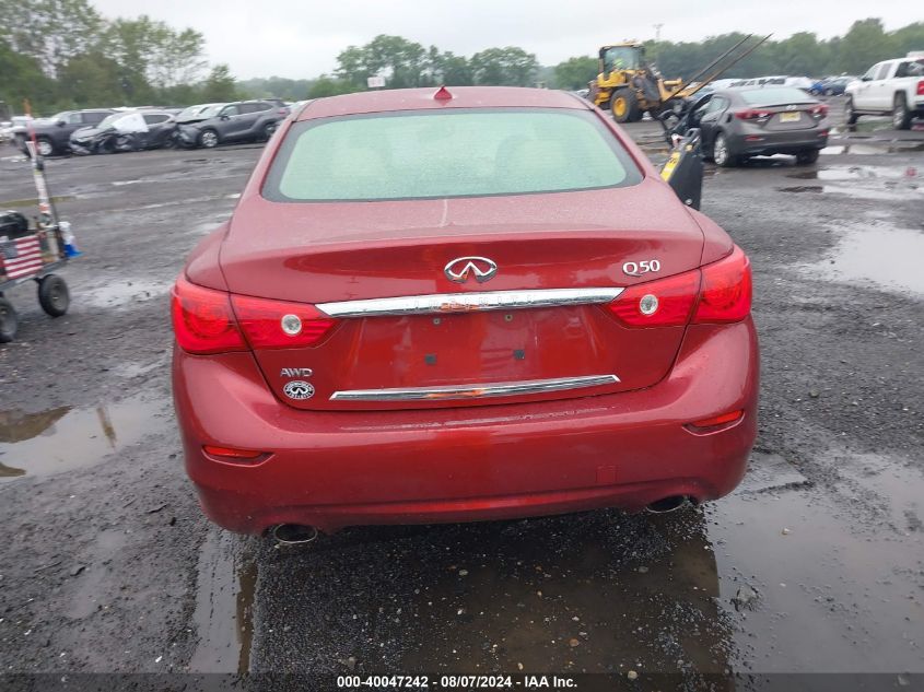 2014 Infiniti Q50 Premium/Sport VIN: JN1BV7AR9EM697073 Lot: 40047242