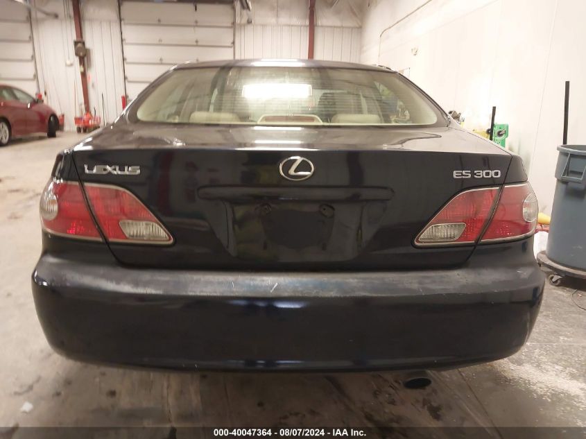 2003 Lexus Es 300 VIN: JTHBF30G136014625 Lot: 40047364