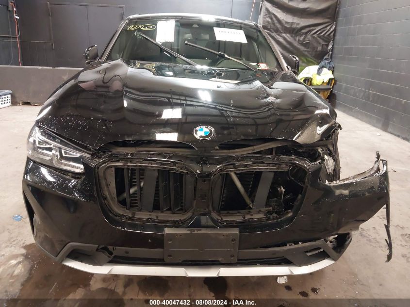 2022 BMW X4 xDrive30I VIN: 5UX33DT04N9K21285 Lot: 40047432