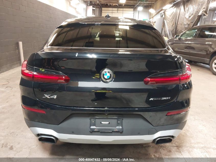 2022 BMW X4 xDrive30I VIN: 5UX33DT04N9K21285 Lot: 40047432