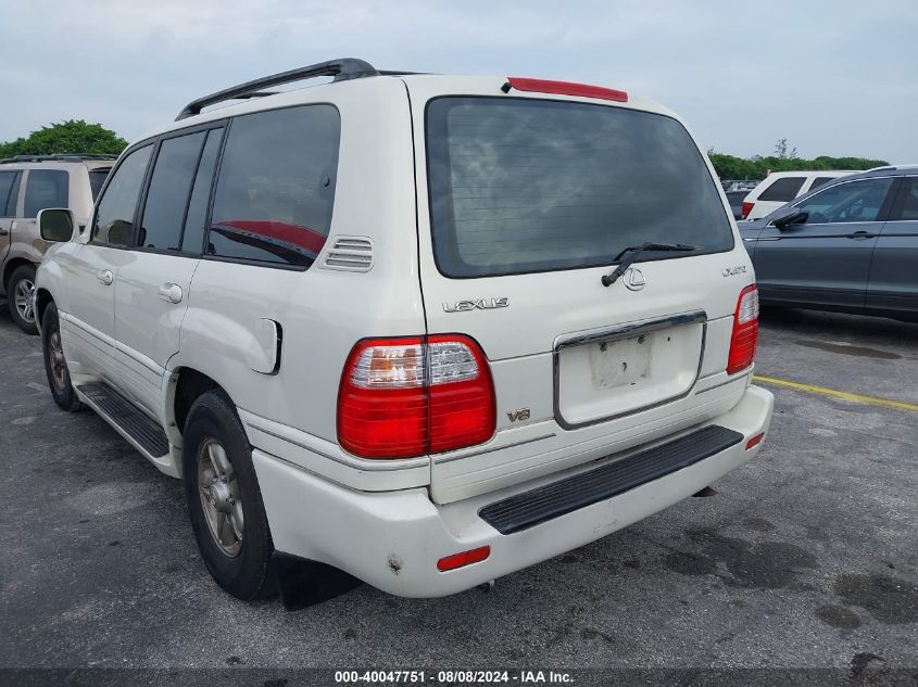 2002 Lexus Lx 470 470 VIN: JTJHT00W623519082 Lot: 40047751