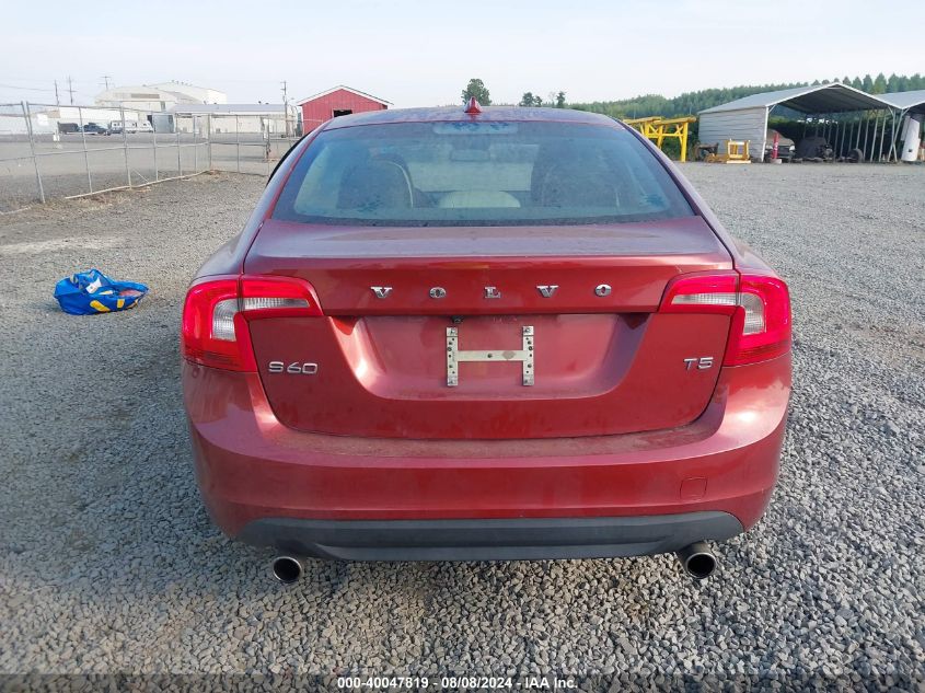 2013 Volvo S60 T5/T5 Platinum/T5 Premier/T5 Premier Plus VIN: YV1612FS5D2185310 Lot: 40047819