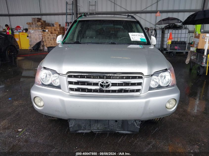 2003 Toyota Highlander V6 VIN: JTEGF21A530090844 Lot: 40047850