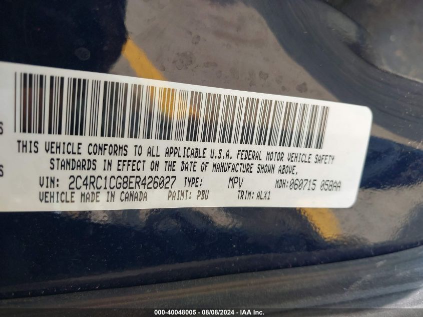 2C4RC1CG8ER426027 2014 Chrysler Town & Country Touring-L