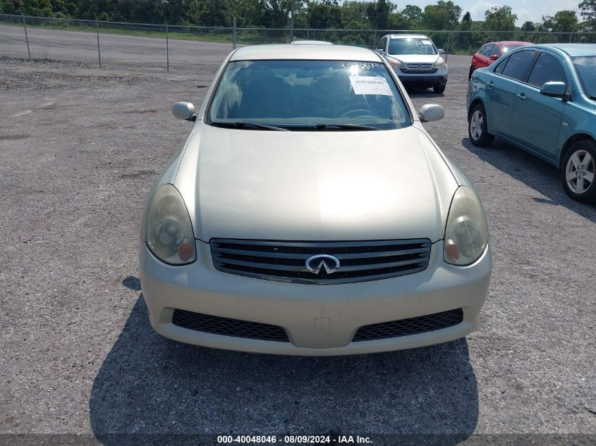 2006 Infiniti G35 VIN: JNKCV51E26M506550 Lot: 40048046