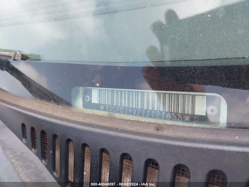 2001 Chevrolet Silverado C1500 VIN: 2GCEC19V711121633 Lot: 40048097