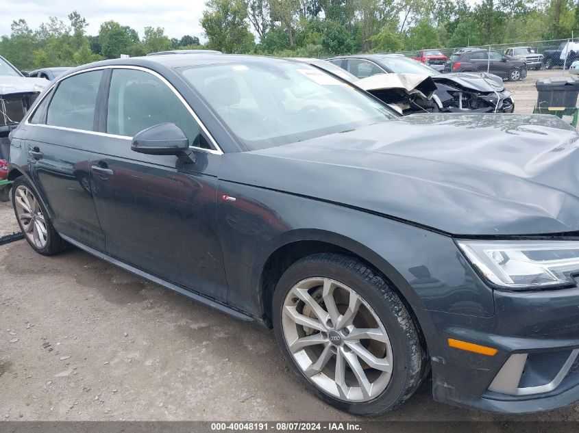 2019 Audi A4 45 Premium VIN: WAUENAF41KN008134 Lot: 40048191