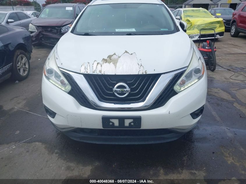 2016 Nissan Murano Sl VIN: 5N1AZ2MG5GN157304 Lot: 40048368