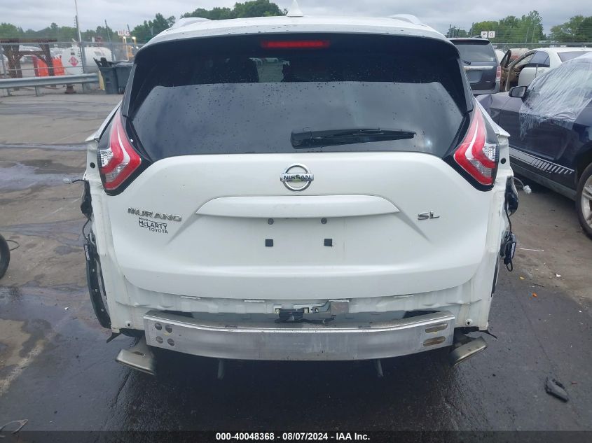 2016 Nissan Murano Sl VIN: 5N1AZ2MG5GN157304 Lot: 40048368