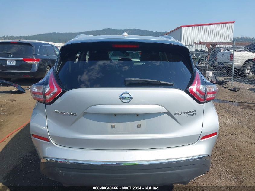 2016 Nissan Murano Platinum VIN: 5N1AZ2MH7GN119159 Lot: 40048466