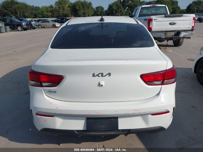 2022 Kia Rio S VIN: 3KPA24ADXNE478836 Lot: 40048494