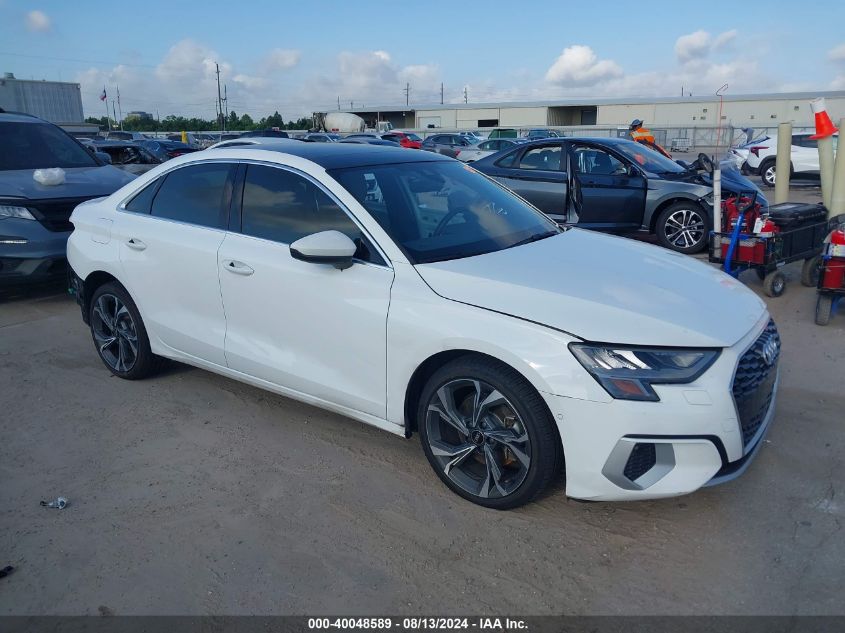 2022 Audi A3 Premium 40 Tfsi Quattro S Tronic VIN: WAUGUDGY9NA061447 Lot: 40048589