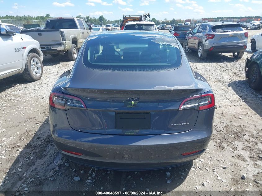 2023 Tesla Model 3 Long Range Dual Motor All-Wheel Drive VIN: 5YJ3E1EB5PF677393 Lot: 40048597