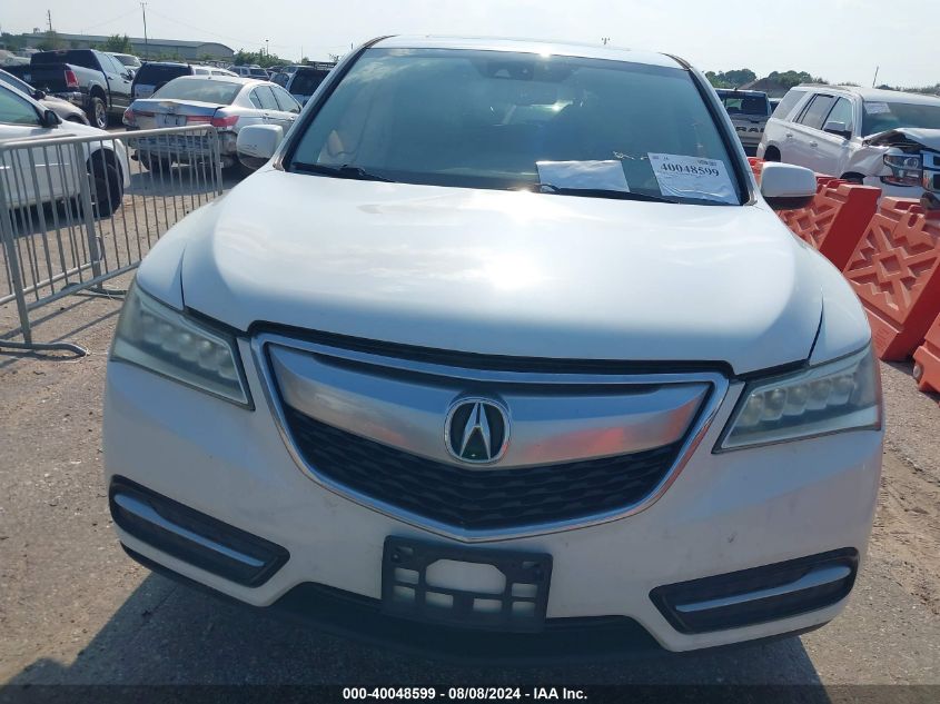 2014 Acura Mdx Technology Pkg W/Entertainment Pkg VIN: 5FRYD3H63EB013124 Lot: 40048599