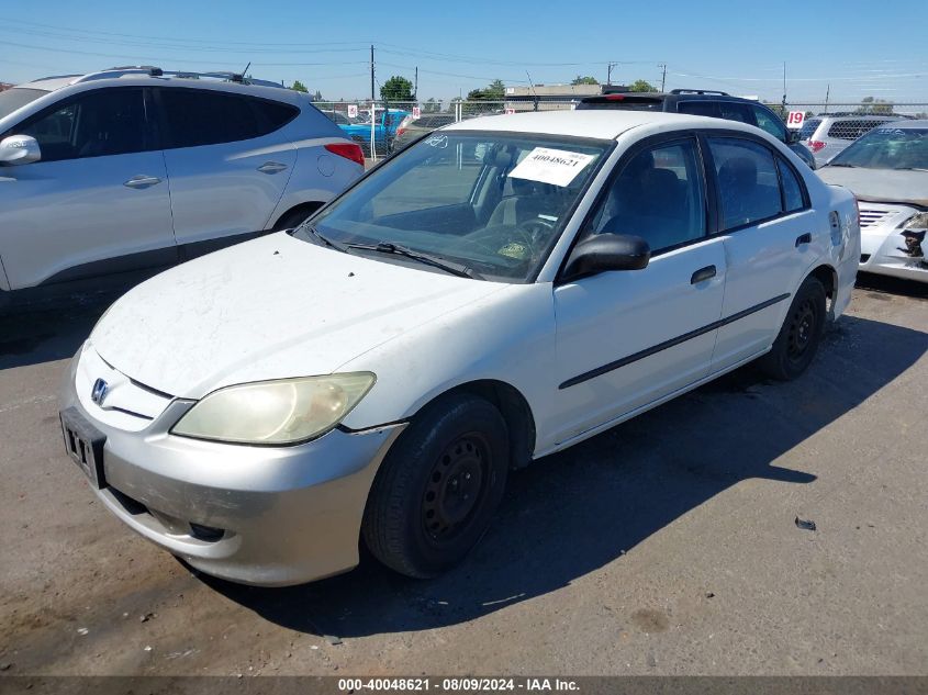 2004 Honda Civic Vp VIN: 1HGES16354L007068 Lot: 40048621