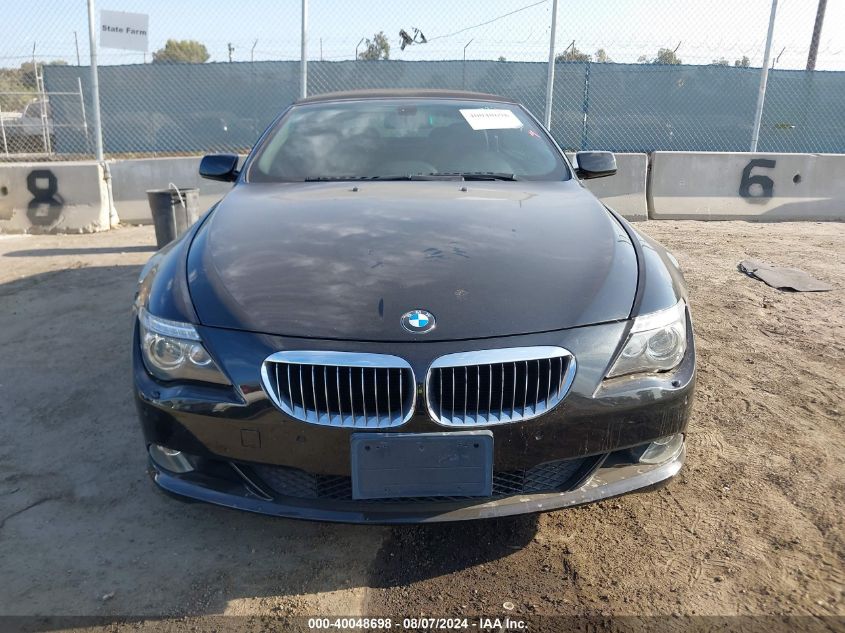 2008 BMW 650I VIN: WBAEB53538CX63741 Lot: 40048698