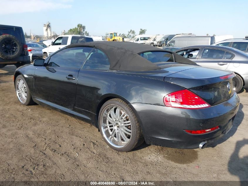 2008 BMW 650I VIN: WBAEB53538CX63741 Lot: 40048698