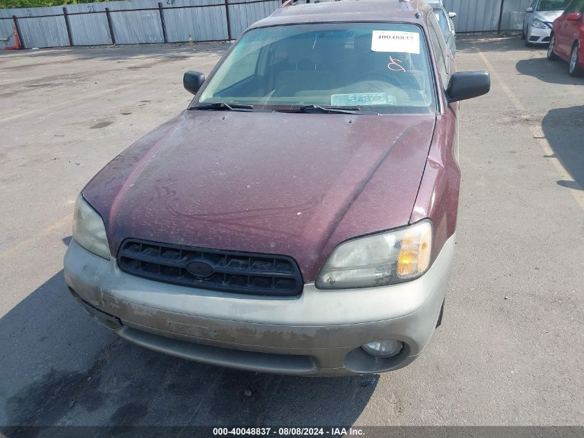 2001 Subaru Outback VIN: 4S3BH675117613890 Lot: 40048837