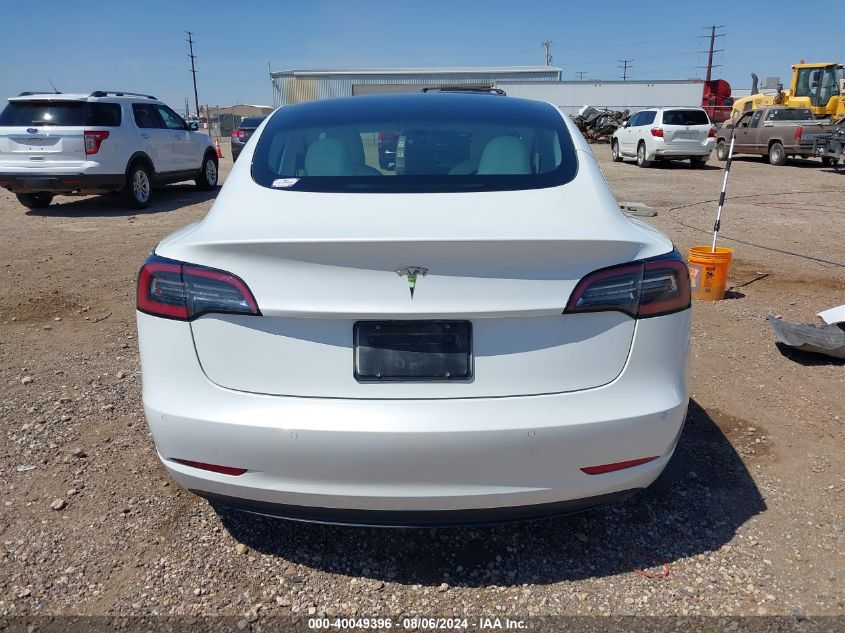 2021 Tesla Model 3 Standard Range Plus Rear-Wheel Drive VIN: 5YJ3E1EA2MF093875 Lot: 40049396