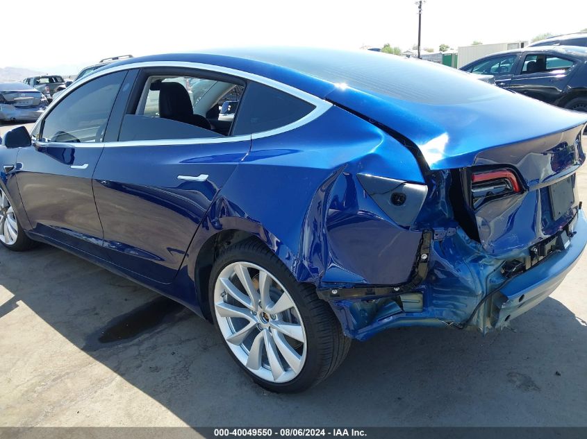 2018 Tesla Model 3 Long Range/Mid Range VIN: 5YJ3E1EA0JF109003 Lot: 40049550
