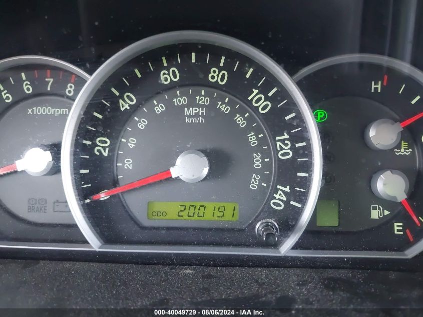 2008 Kia Sorento Lx VIN: KNDJC735X85765467 Lot: 40049729