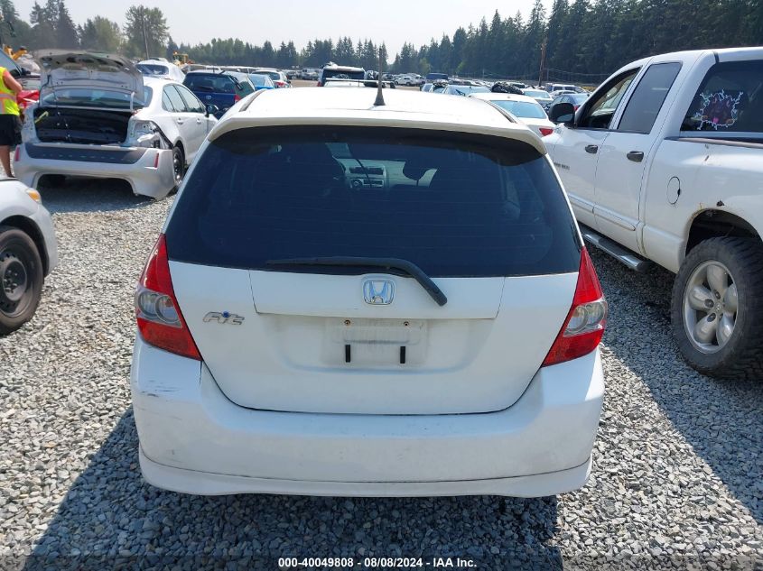 2007 Honda Fit Sport VIN: JHMGD38627S065426 Lot: 40049808