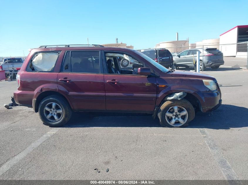 2008 Honda Pilot Ex-L VIN: 5FNYF285X8B007967 Lot: 40049974