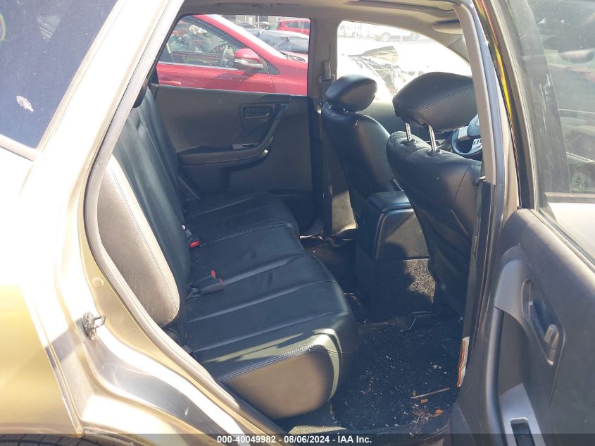 2003 Nissan Murano Sl VIN: JN8AZ08W83W220656 Lot: 40049982