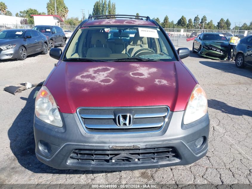 2006 Honda Cr-V Lx VIN: JHLRD78566C059424 Lot: 40049995