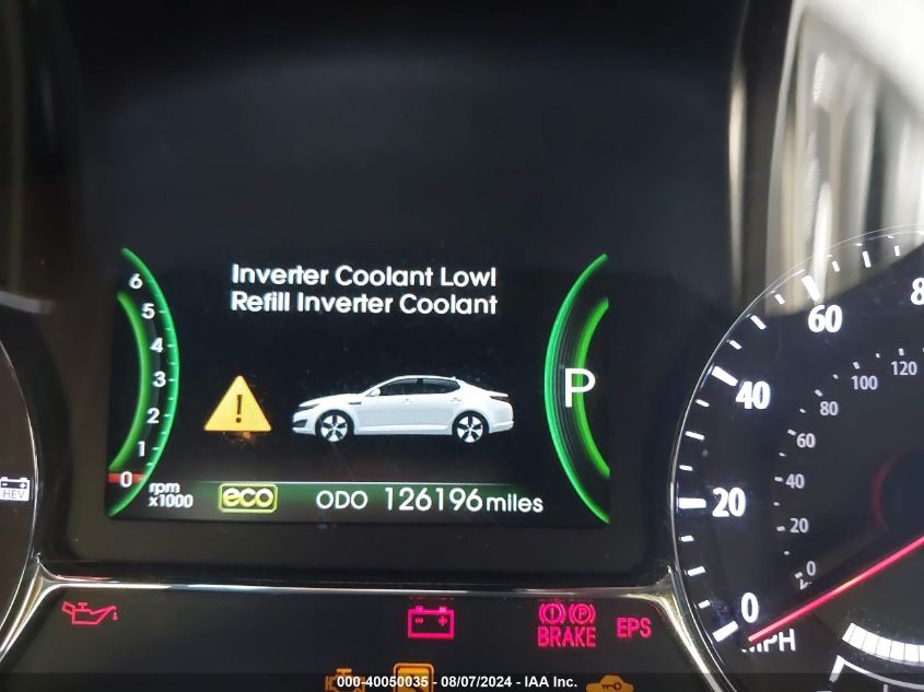 2013 Kia Optima Hybrid Ex VIN: KNAGM4AD3D5059559 Lot: 40050035