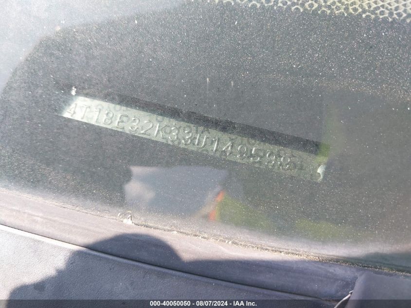 2003 Toyota Camry Le VIN: 4T1BE32K33U149599 Lot: 40050050