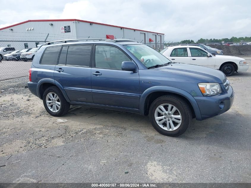 2006 Toyota Highlander Hybrid Limited V6 VIN: JTEEW21A660004565 Lot: 40050167