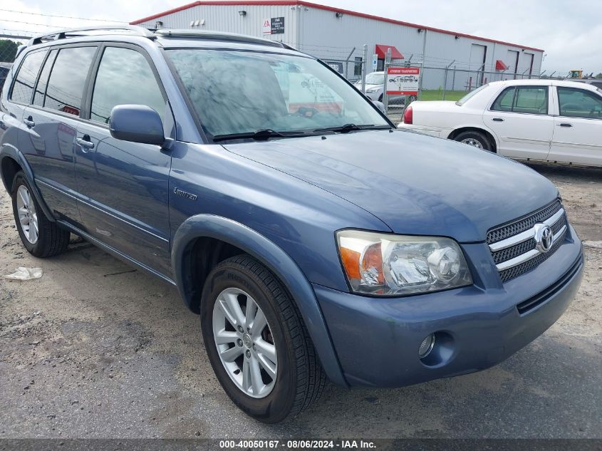 2006 Toyota Highlander Hybrid Limited V6 VIN: JTEEW21A660004565 Lot: 40050167