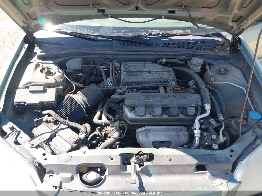 2003 Honda Civic Lx VIN: 2HGES16553H566620 Lot: 40050342