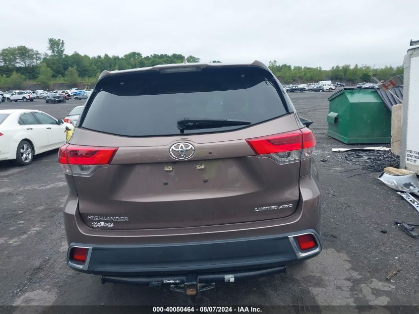 2017 Toyota Highlander Limited VIN: 5TDDZRFH9HS432765 Lot: 40050464