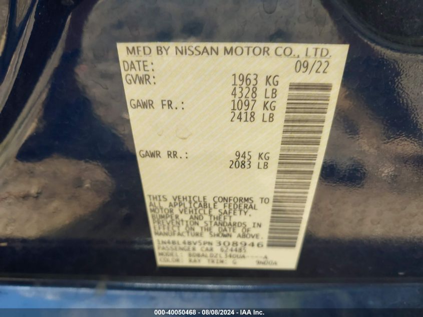1N4BL4BV5PN308946 2023 Nissan Altima S Fwd