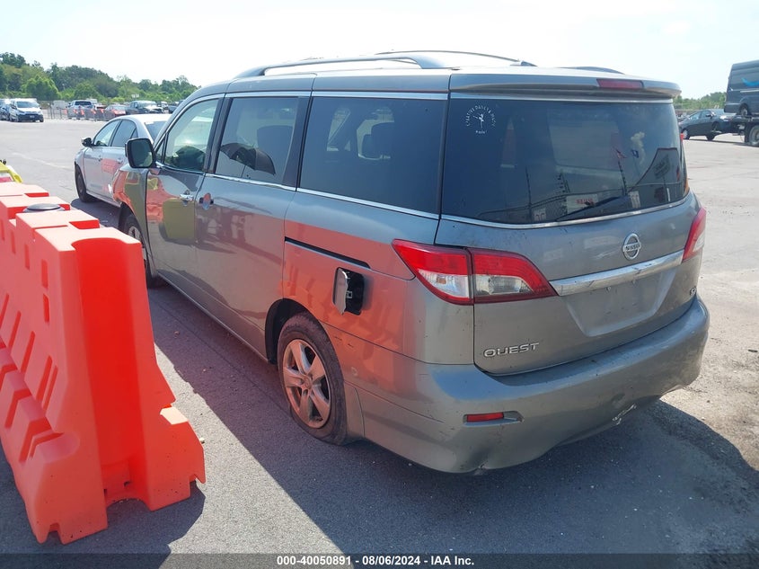 2012 Nissan Quest Sv VIN: JN8AE2KP2C9049653 Lot: 40050891
