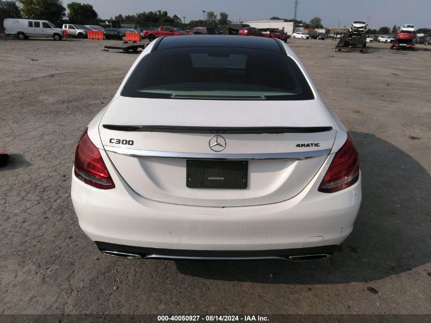 2015 Mercedes-Benz C 300 4Matic/Luxury 4Matic/Sport 4Matic VIN: 55SWF4KB5FU023944 Lot: 40050927