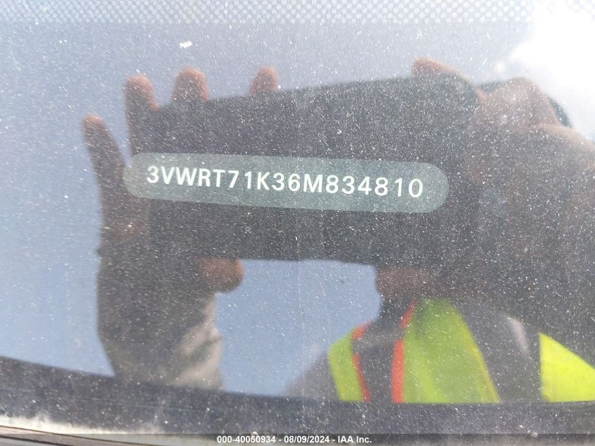 2006 Volkswagen Jetta Tdi VIN: 3VWRT71K36M834810 Lot: 40050934