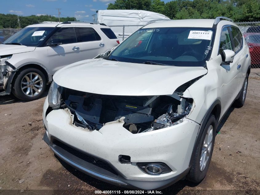 2016 Nissan Rogue Sv VIN: 5N1AT2MM0GC876253 Lot: 40051115