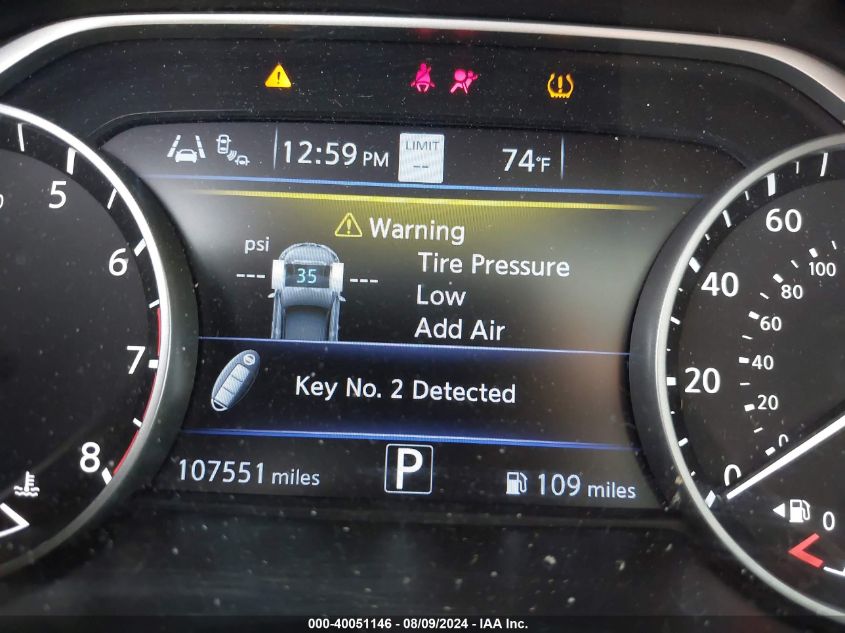 2019 Nissan Murano Platinum VIN: 5N1AZ2MS8KN110068 Lot: 40051146