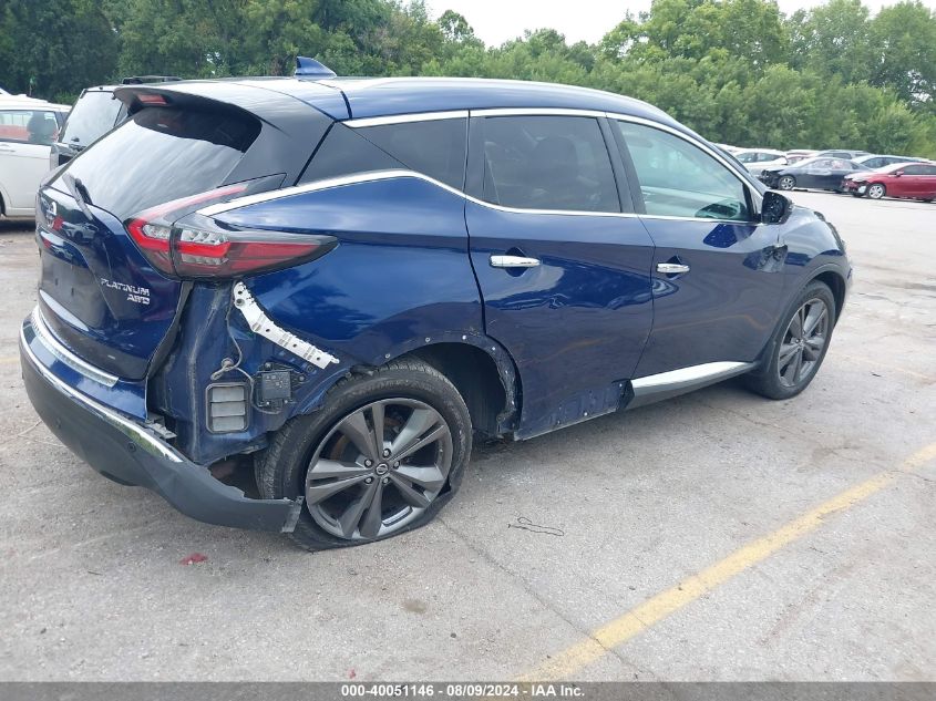 2019 Nissan Murano Platinum VIN: 5N1AZ2MS8KN110068 Lot: 40051146