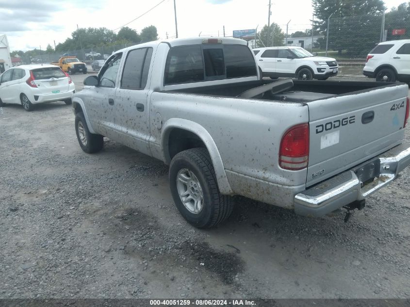 1B7HG48N42S533658 | 2002 DODGE DAKOTA