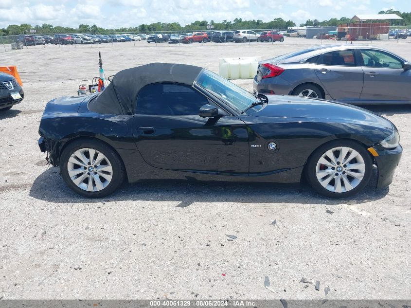 2008 BMW Z4 3.0I VIN: 4USBU33558LW60996 Lot: 40051329