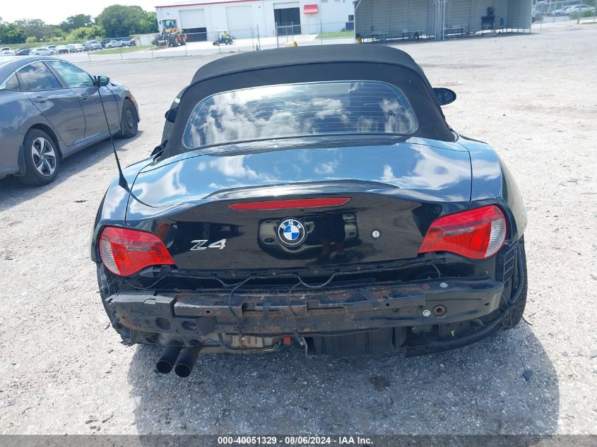 2008 BMW Z4 3.0I VIN: 4USBU33558LW60996 Lot: 40051329