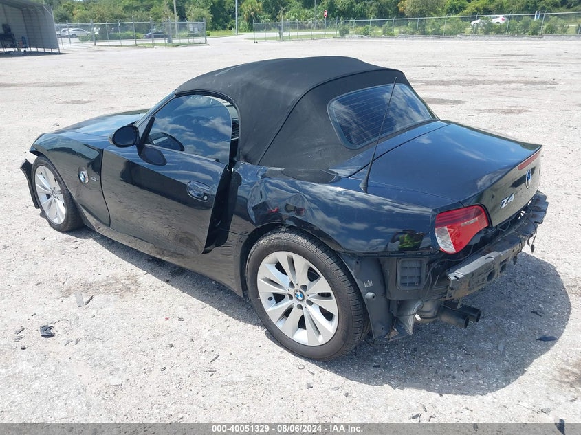 2008 BMW Z4 3.0I VIN: 4USBU33558LW60996 Lot: 40051329