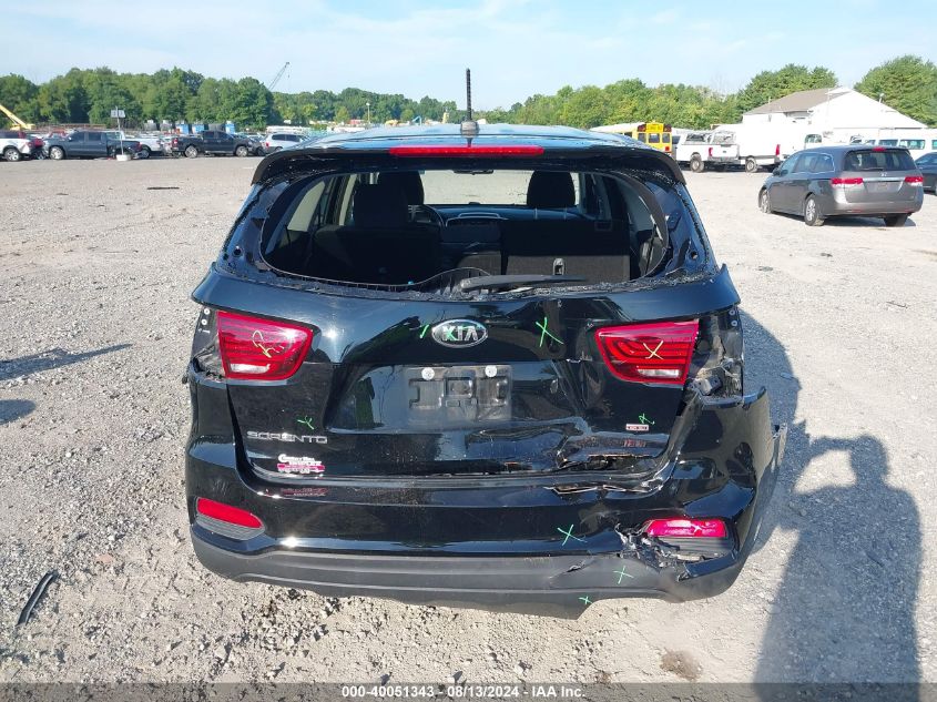 2019 Kia Sorento 2.4L L VIN: 5XYPG4A3XKG596094 Lot: 40051343