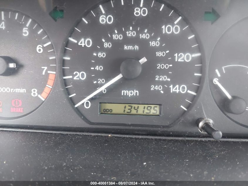 1999 Mazda 626 Es V6/Lx (V6) VIN: 1YVGF22D1X5847433 Lot: 40051384