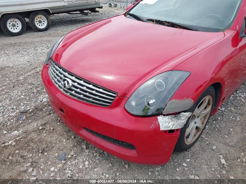 2003 Infiniti G35 Base W/Leather VIN: JNKCV54E23M221421 Lot: 40051407