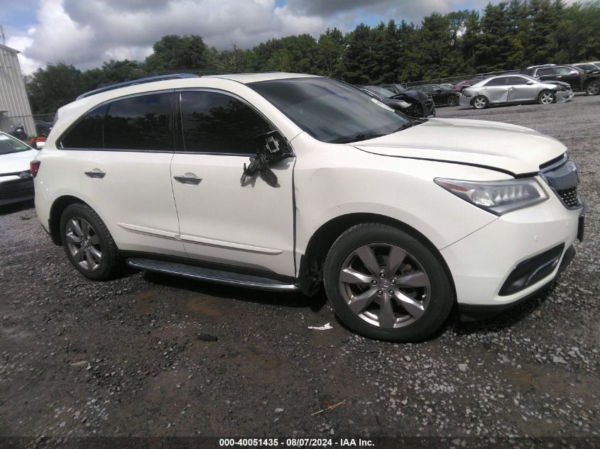 2015 Acura Mdx Advance Pkg W/Entertainment Pkg VIN: 5FRYD4H84FB016980 Lot: 40051435